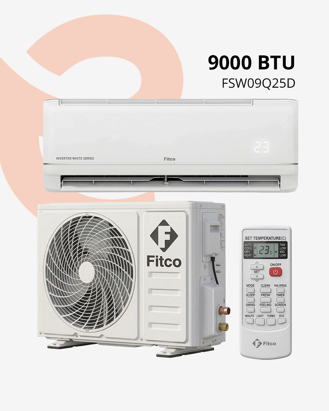 Climatiseur Fitco 9000 BTU Inverter économique Maroc